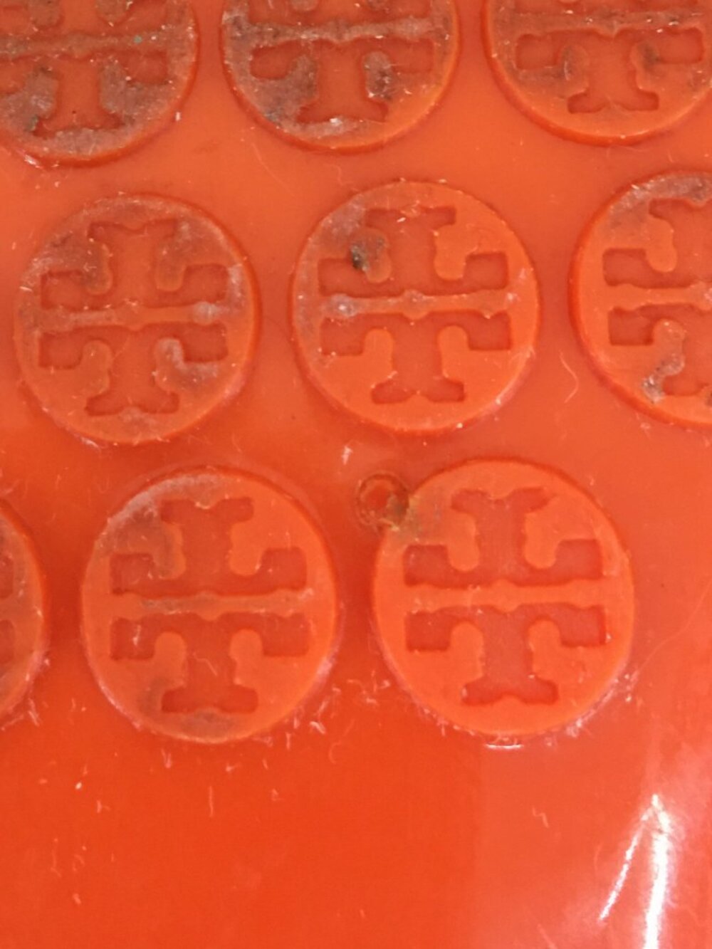 Tory Burch ⊹ Bright Orange Jelly "Reva" Flats - retired jelly style! - Picture 14 of 16